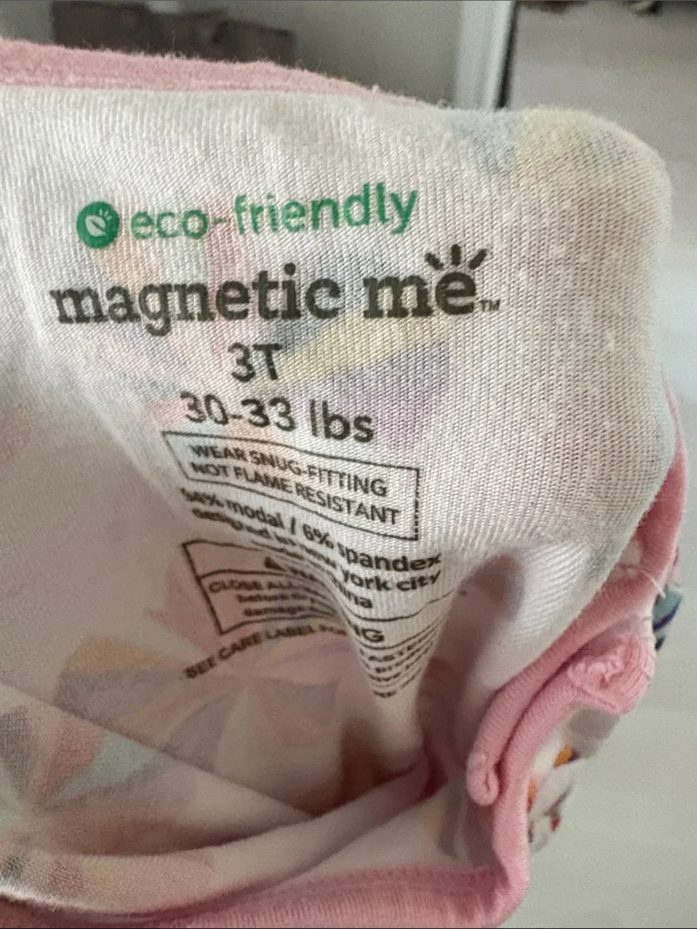 Magnetic Me Pink Short Sleeve Groove in Heart Modal Pajamas, 3T